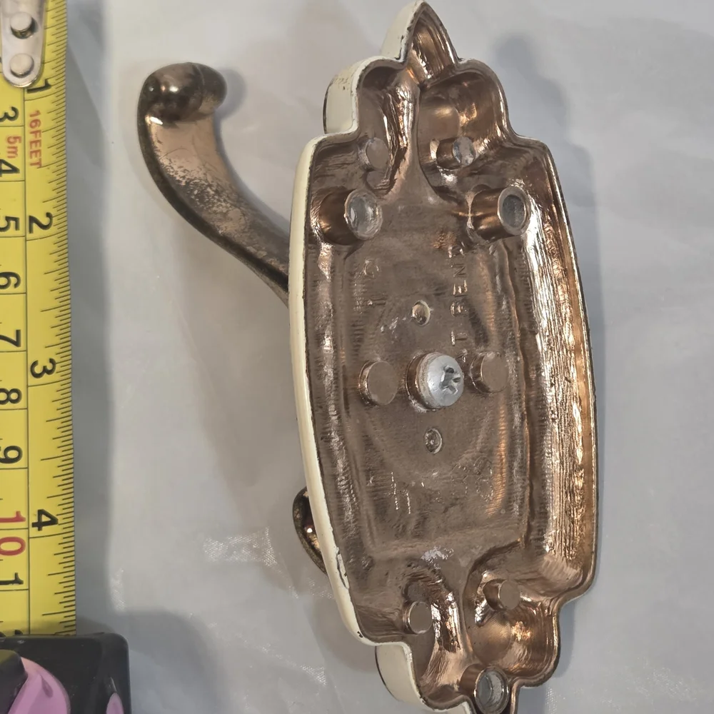 Elegant Bronze and White Wall Hook